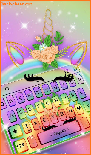 Rainbow Rose Unicorn Keyboard Theme screenshot