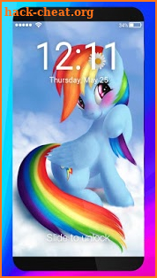 Rainbow Shy Pony Princess Art Lock Screen screenshot