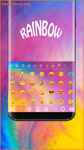 Rainbow Sky Emoji Gif Keyboard Wallpaper screenshot