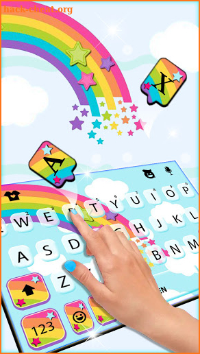 Rainbow Stars Keyboard Theme screenshot