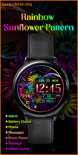 Rainbow Sunflower_Watchface screenshot