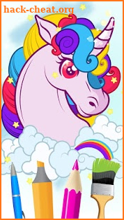 Rainbow Unicorn Island - Coloring Book screenshot