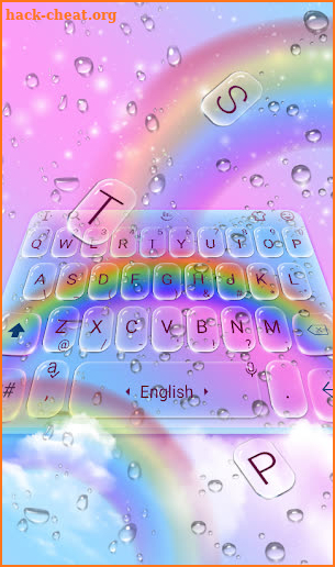 Rainbow Water Drop Keyboard Theme screenshot