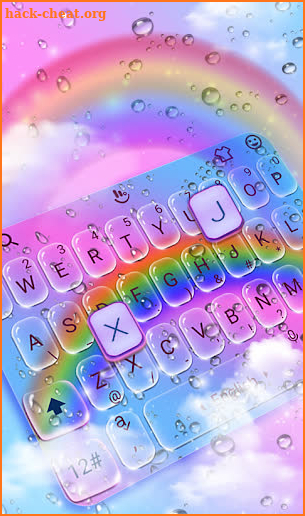 Rainbow Water Drop Keyboard Theme screenshot