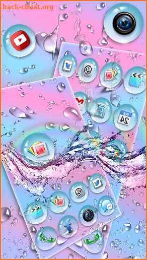 Rainbow Waterdrop Themes Live Wallpapers screenshot