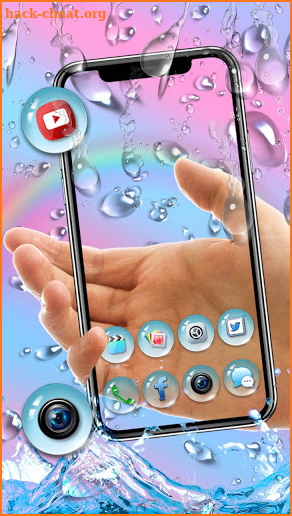 Rainbow Waterdrop Themes Live Wallpapers screenshot