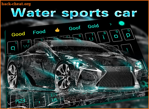 Rainwater Luxury Speeding Car Keyboard Theme screenshot