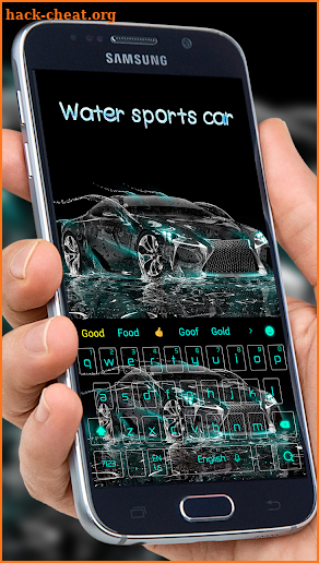 Rainwater Luxury Speeding Car Keyboard Theme screenshot