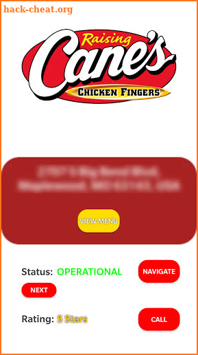 Raising Cane's Fan App screenshot