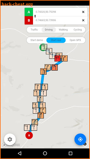 Rally SatNav screenshot