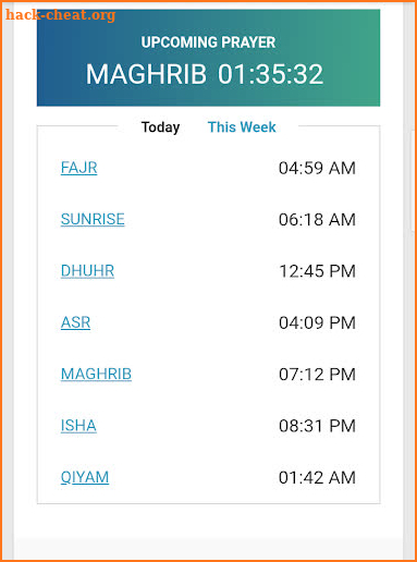 Ramadan Calendar 2019 : Sehri and Iftar Timetable screenshot