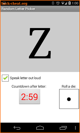 Random Letter Picker screenshot