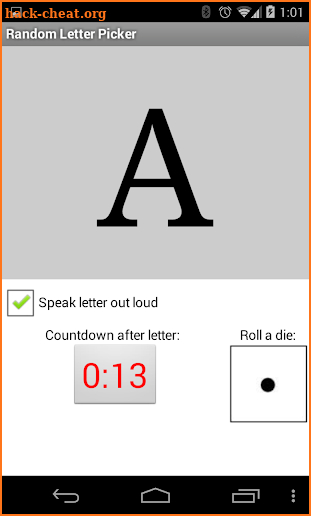 Random Letter Picker screenshot