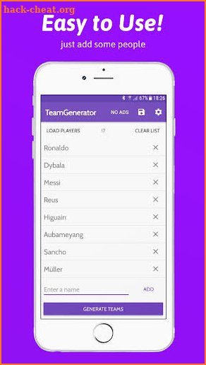 Random Team Generator screenshot