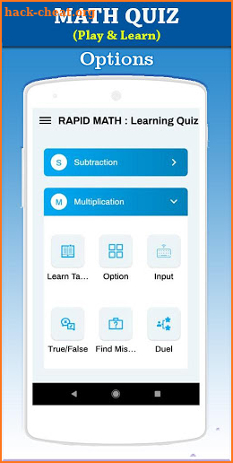 RAPID MATH QUIZ : Learning Exercises screenshot