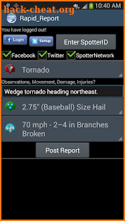 RapidReport for SpotterNetwork screenshot