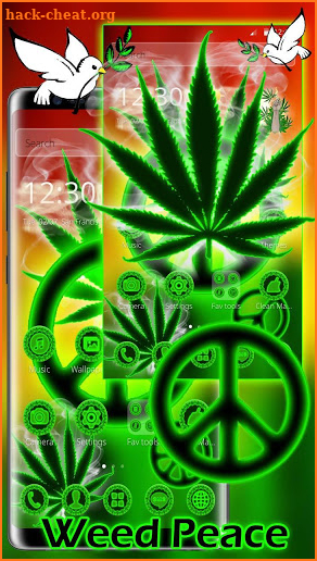 Rasta Weed Peace Reggae Theme screenshot