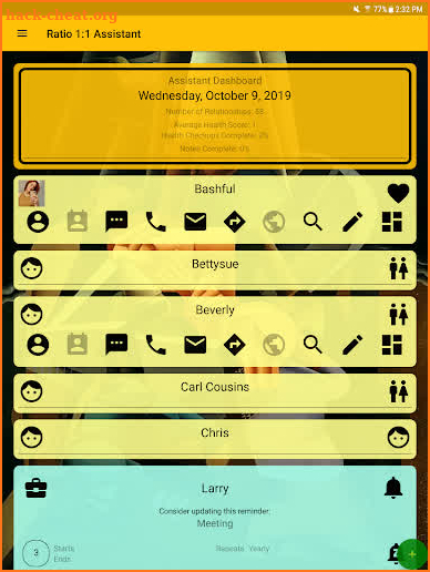 Ratio 1:1 Contact Relationship Manager (CRM) screenshot