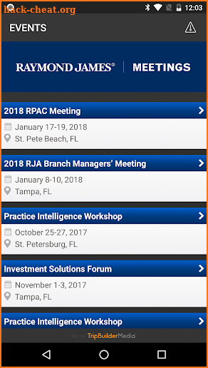 Raymond James Meetings screenshot