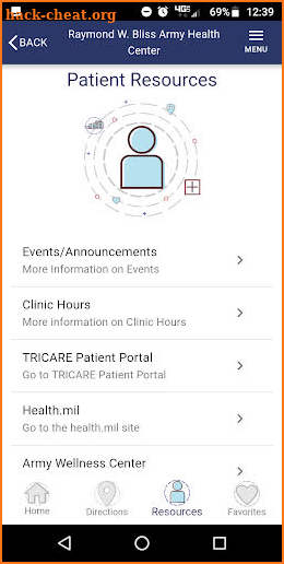 Raymond W. Bliss Army Health Center screenshot