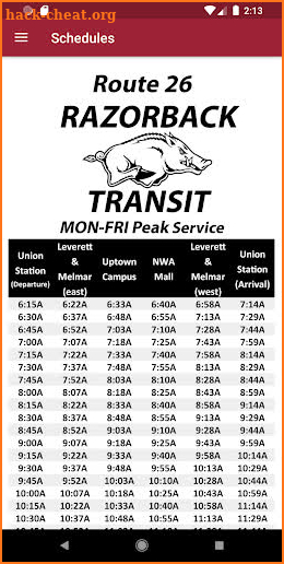 Razorback Transit - Live Maps screenshot