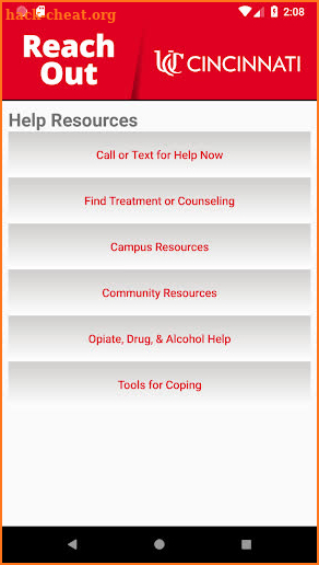 Reach Out-University of Cincinnati screenshot