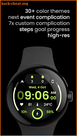 React 2: Wear OS watch face screenshot