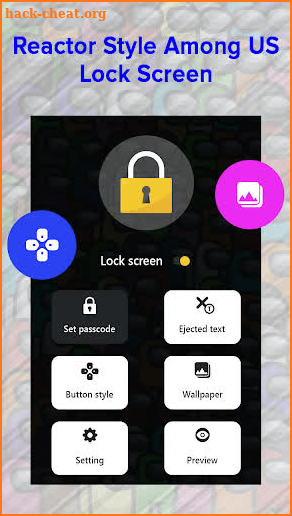 Reactor Style Among Us Lock Screen screenshot
