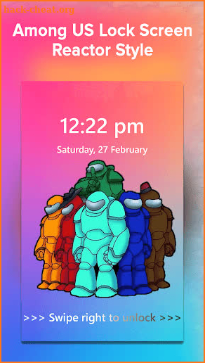 Reactor Style Among Us Lock Screen screenshot