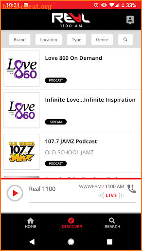 Real 1100 AM screenshot