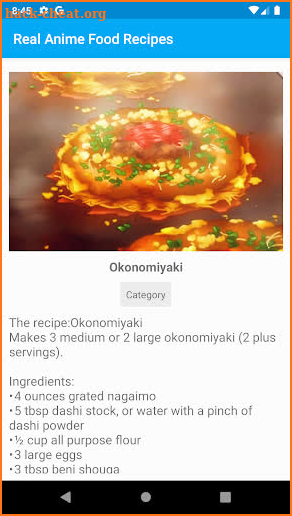 Real Anime Food Recipes screenshot