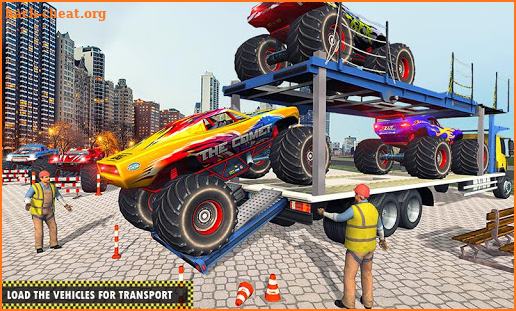 Real Monster Truck Airplane Transporter Game screenshot