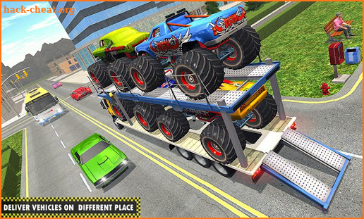 Real Monster Truck Airplane Transporter Game screenshot