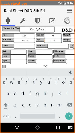 Real Sheet: D&D 5th + Dices screenshot