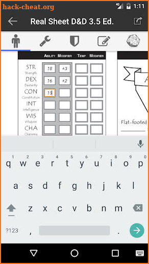 Real Sheet ∞: D&D 3.5 + Dices screenshot