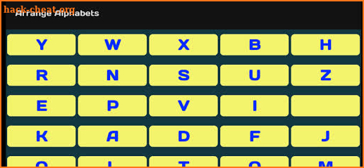 Rearrange Alphabets screenshot