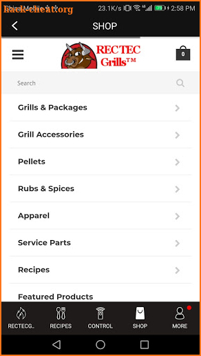 REC TEC Grills screenshot