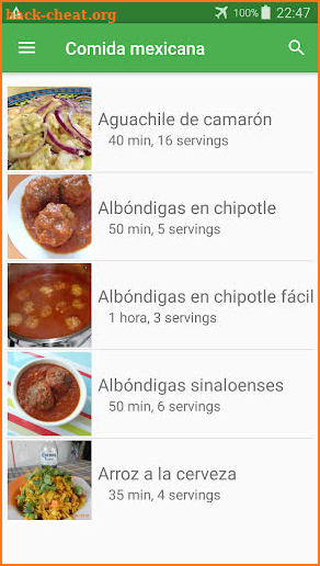 Recetas de comida mexicana en español gratis. screenshot