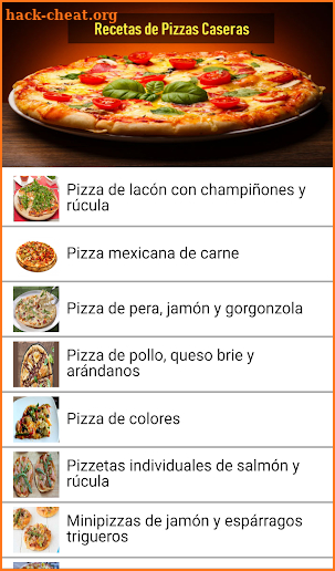 Recetas de Pizzas Caseras screenshot