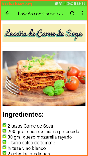 Recetas Vegetarianas screenshot