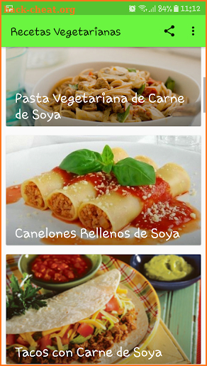 Recetas Vegetarianas screenshot