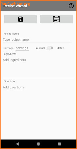 Recipe Wizard screenshot