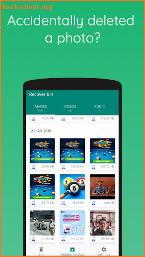 Recover Bin: Trash for Android - Restore Photos screenshot