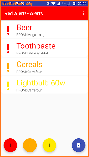 Red Alert! - Priority Shopping List screenshot