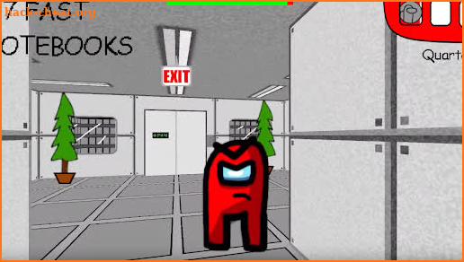 Red Baldi's Basics In Among Us screenshot