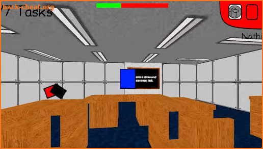 Red Baldi's Basics In Among Us screenshot