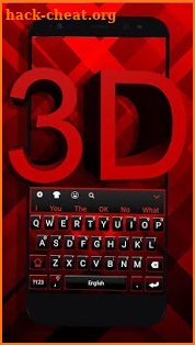 Red Black 3D Theme Keyboard screenshot