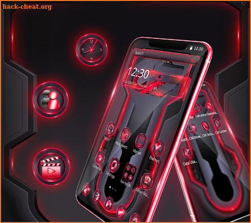 Red Black Business Technology Theme screenshot