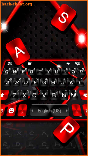 Red Black Metal 2 Keyboard Background screenshot