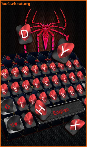 Red Black Metal Keyboard Theme screenshot